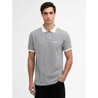 Barbour International Cowley Tailored Oxford Polo Shirt - Light Grey