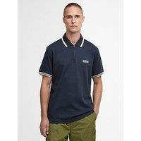 Barbour International Panter Interlock Zipped Polo Shirt - Navy