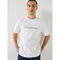 Barbour International Outline Motor Graphic Relaxed T-Shirt - White