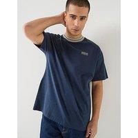 Barbour International Oversized Taley Tipped T-Shirt - Navy