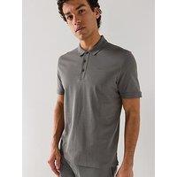 Hugo Donos222 Regular Fit Left Chest Logo Polo Shirt - Dark Grey