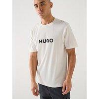 Hugo Dumeo Tortoiseshell Logo Regular Fit T-Shirt - Natural