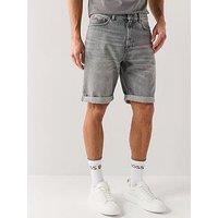 Hugo 838 Tapered Fit Denim Shorts - Grey