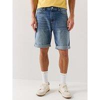 Hugo 838 Tapered Fit Denim Shorts - Aqua