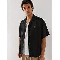 Hugo Espino Oversize Fit Short Sleeve Shirt - Black