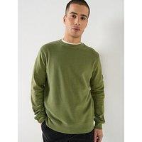 Barbour International Kaspain Crew Sweatshirt - Olive - Dark Green