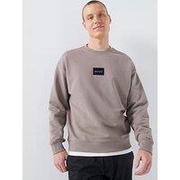 Hugo Daylo Relaxed Fit Tortoiseshell Logo Sweat - Light Brown