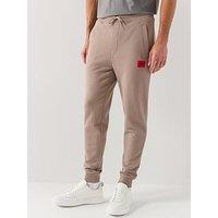 Hugo Doak212 Red Patch Logo Cuff Joggers - Light Brown