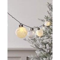 Lights4Fun 8.4M Warm White Bauble Led Garland