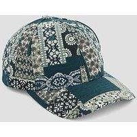 Les Deux Patchwork Jacquard Snapback Baseball Cap - Dark Green
