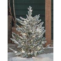 Lights4Fun 3Ft Dual Colour Led Snowy Outdoor Christmas Tree Stake