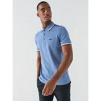 Boss Paddy Regular Fit Tipping Polo Shirt - Light Blue