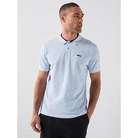 Boss Tipped Jersey Polo Shirt - Light Blue