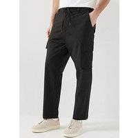 Boss Sracky_6 Seersucker Cargo Pants - Black