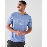 Boss Logo Pattern T-Shirt - Light Blue