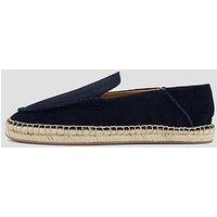Boss Madeira Moccasin Suede Espadrilles - Navy