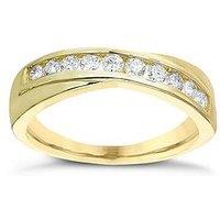 Ernest Jones 9Ct Crossover Eternity 0.33Ct Diamond Ring - Gold