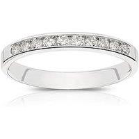 Ernest Jones Platinum Channel Set Eternity 025Ct Diamond Ring - White