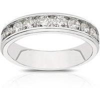 Ernest Jones Platinum Channel Set Eternity 1Ct Diamond Ring - White