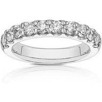 Ernest Jones Platinum Claw Set Eternity 1Ct Diamond Ring - White