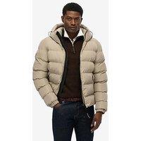 Superdry Hooded Sports Padded Jacket - Cream