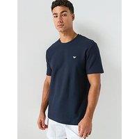 Emporio Armani Bodywear Pique Crew Neck T-Shirt - Dark Blue