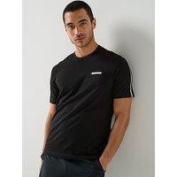 Ea7 Emporio Armani Train Taped Sleeve T-Shirt - Black