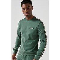 Ea7 Emporio Armani Train Taped Sleeve Crew Neck Sweatshirt - Dark Green