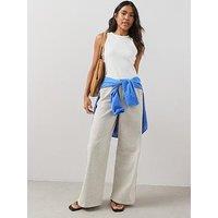 The Very Collection Stripe Denim Drawcord Co-Ord Jeans - Off White