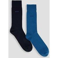 Boss 2 Pack Small Logo Cotton Crew Socks - Blue