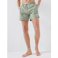 Hugo Haiti Small Logo Swim Shorts - Green