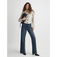 River Island Faux Suede Overshirt - Beige