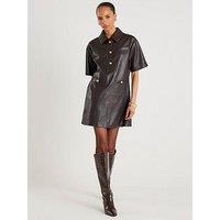 River Island Pocket Detail T-Shirt Dress - Brown