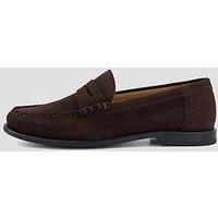 Boss Tevan Moccasin Suede Loafers - Brown
