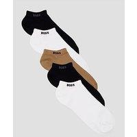 Boss 5 Pack Short Cotton Crew Socks - White