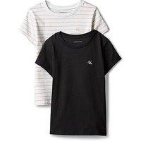 Calvin Klein Jeans Girls Ck 2 Pack Short Sleeve T-Shirts