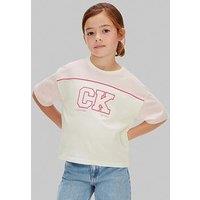 Calvin Klein Jeans Girls Ck Collegiate Colourblock T-Shirt - Pink