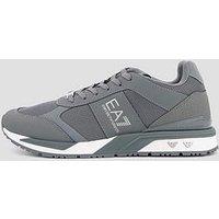 Ea7 Emporio Armani Mesh & Pu Trainers - Grey
