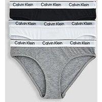 Calvin Klein Girls 3 Pack Modern Cotton Bikini Briefs - Multi