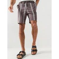 Boss C-Kane1 Drawstring City Stripe Shorts - Purple