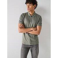 Boss Passerzip Zipped Polo Shirt - Dark Khaki
