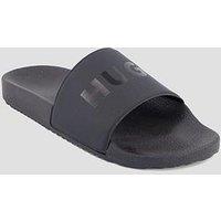 Hugo Timein Tonal Logo Sliders - Black