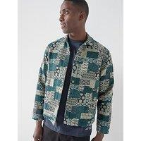Les Deux All Over Jacquard Overshirt - Dark Green