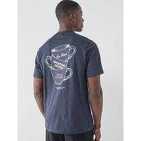Les Deux Ben Artist Back Graphic T-Shirt - Navy