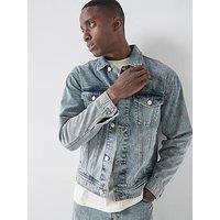 Les Deux Rally Ice Blue Denim Jacket - Light Blue