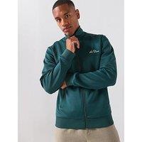 Les Deux Ballier Jersey Bomber Jacket - Dark Green