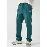 Les Deux Ballier Casual Track Pleated Joggers - Dark Green