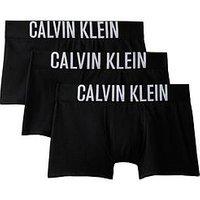 Calvin Klein Boys 3 Pack Intense Power Trunk - Black