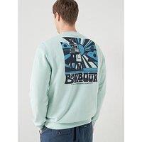 Barbour Barbour Livingstone Crew Neck Sweatshirt - Light Blue