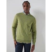 Barbour Pima Cotton Crew Neck Knitted Jumper - Green